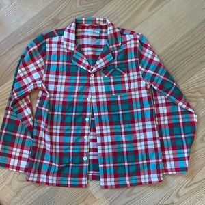 Fun Love and Plaid top- Christmas holiday Jammies For Your Families